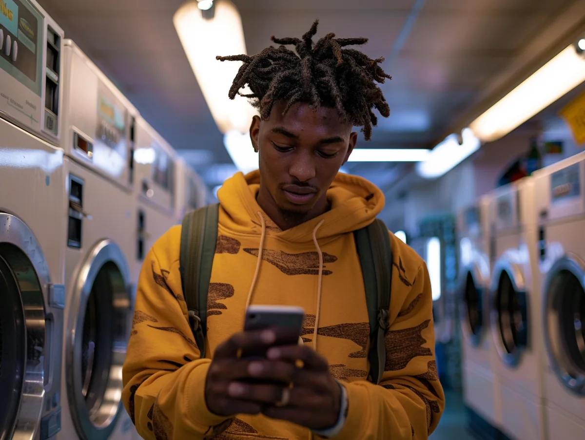 A young African American man in a quiet bedroom representing a $500 Zebit BNPL applicant
